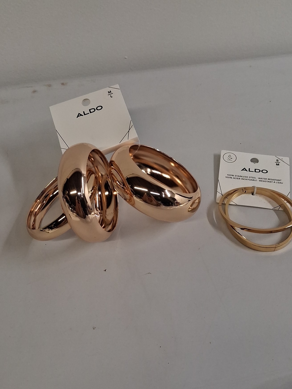 NWT Womens ALDO 5 Gold Toned Bracelets